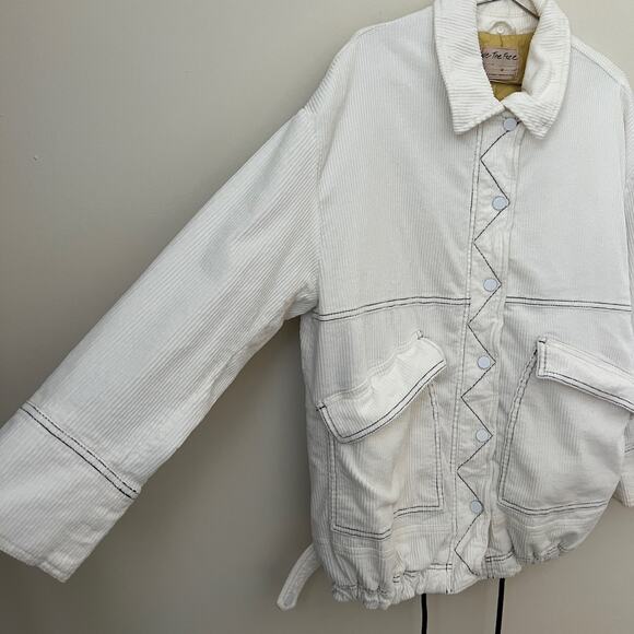 We The Free Off White Corduroy Utility Jacket Size M - Picture 7 of 13
